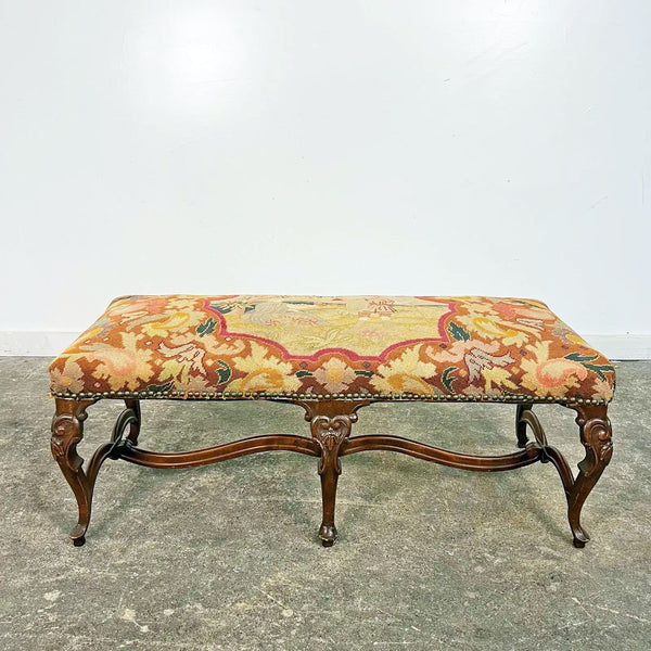 Antique French Style Carved Bench