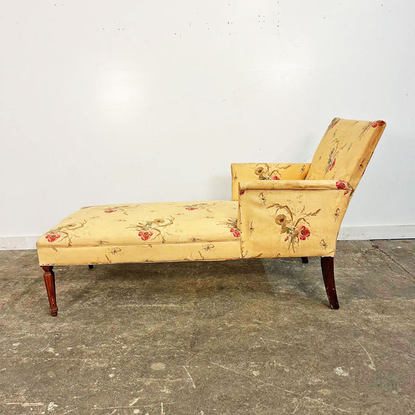 Napoleon III Style Chaise with Carved Legs