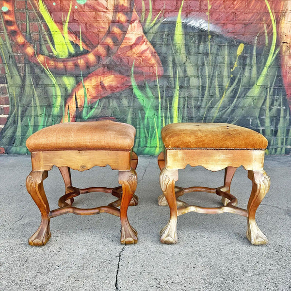 Pair of Sarreid Ottomans