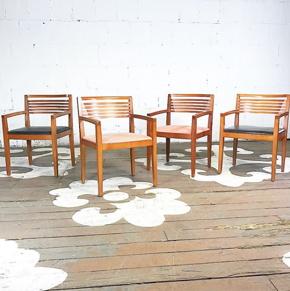 Set Of Knoll Arm Chairs